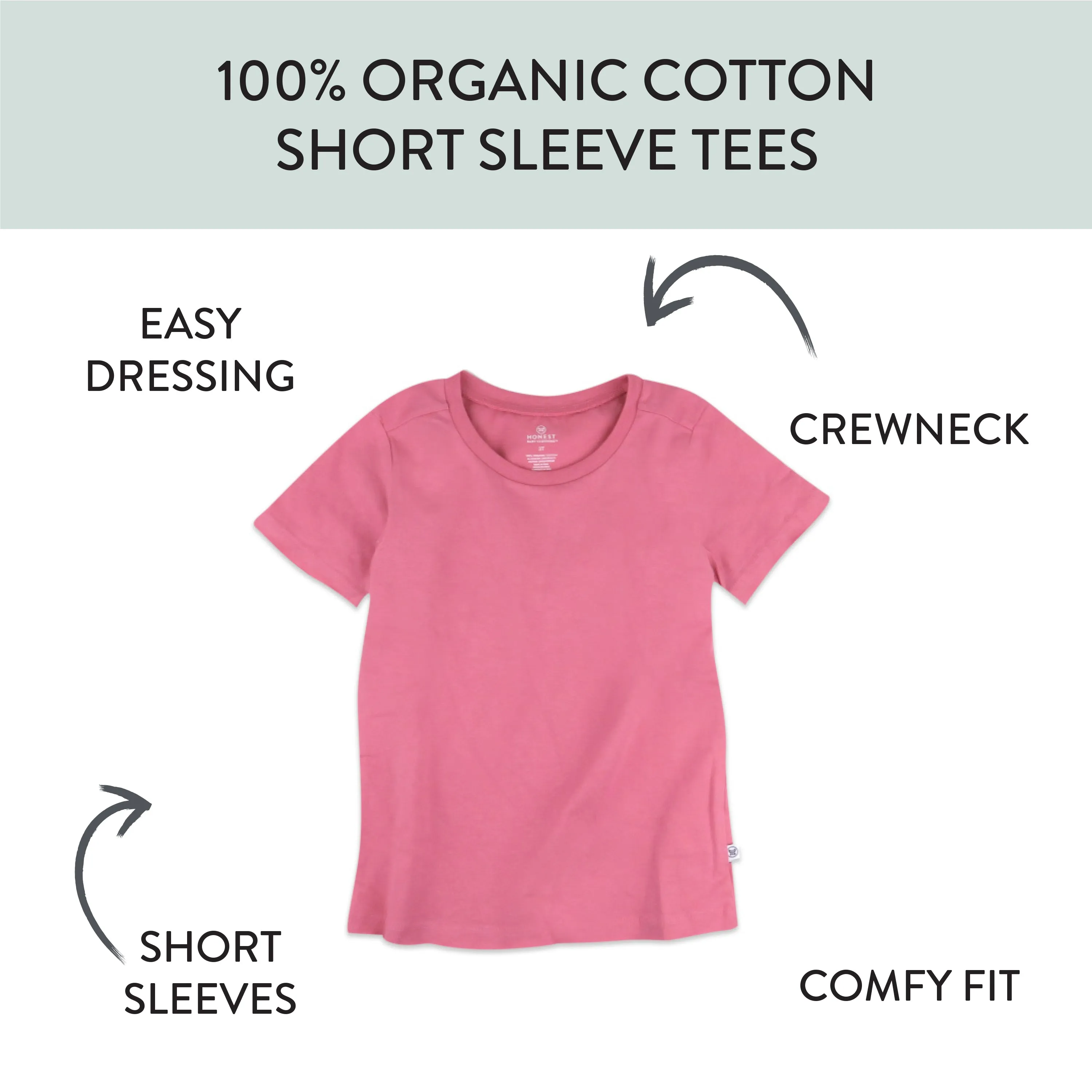 10-Pack Organic Cotton Short Sleeve T-Shirts