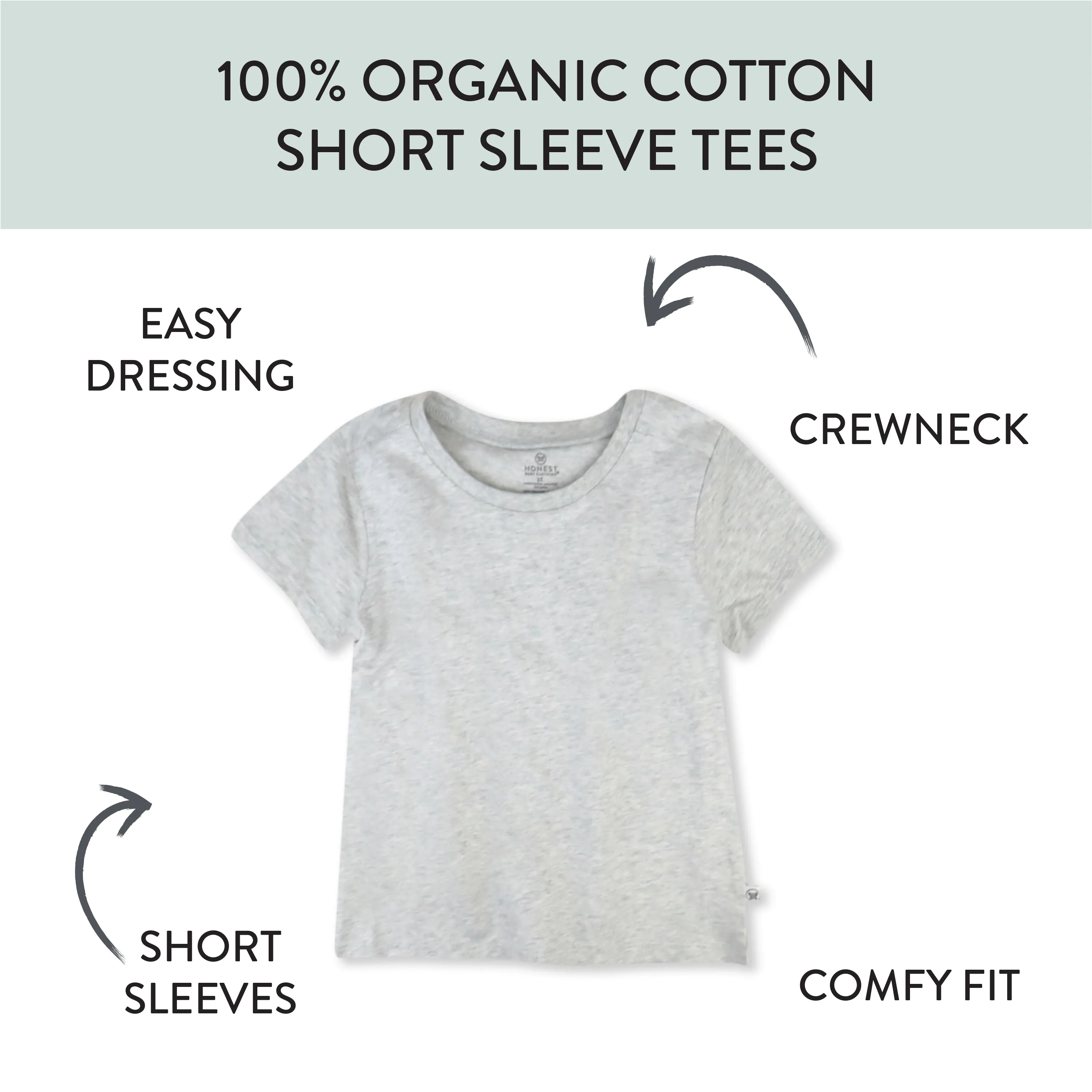 10-Pack Organic Cotton Short Sleeve T-Shirts