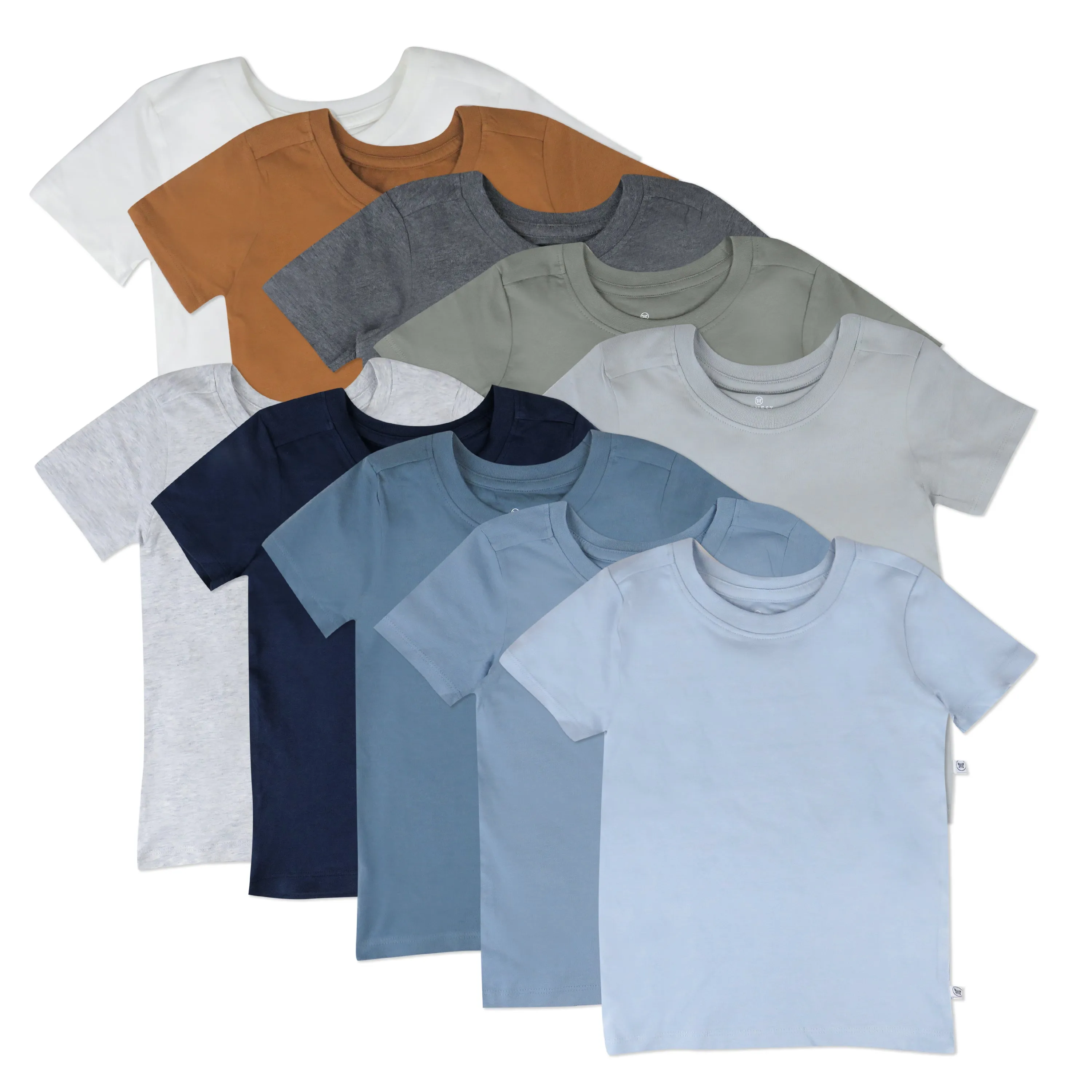 10-Pack Organic Cotton Short Sleeve T-Shirts