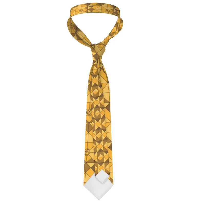 #177 JAXS N CROWN designer handmade SilkTie gold pattern