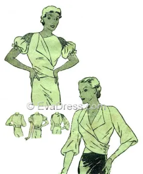 1935 Wrap-Around Blouses, B30-4851