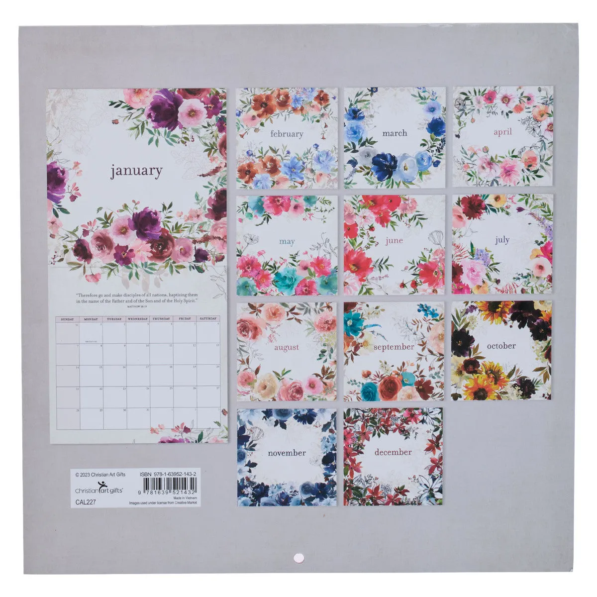 2024 Everything Beautiful Floral Wall Calendar CAL227