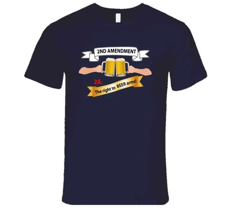 2nd Amendment 2a - The Right To Beer Arms X 300 Long Sleeve T Shirt