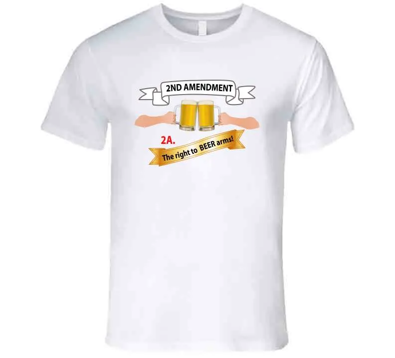 2nd Amendment 2a - The Right To Beer Arms X 300 Long Sleeve T Shirt