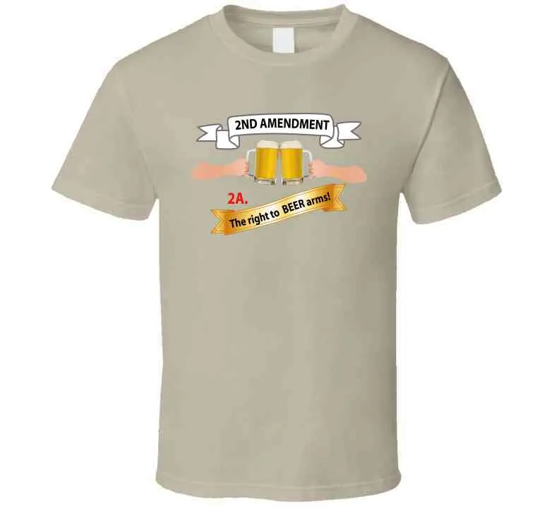 2nd Amendment 2a - The Right To Beer Arms X 300 Long Sleeve T Shirt