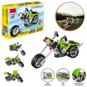 3 in 1 Architect Series Highway Cruiser Building Block Toy Set - 129  Brick Pieces - 3109 - 3 Models