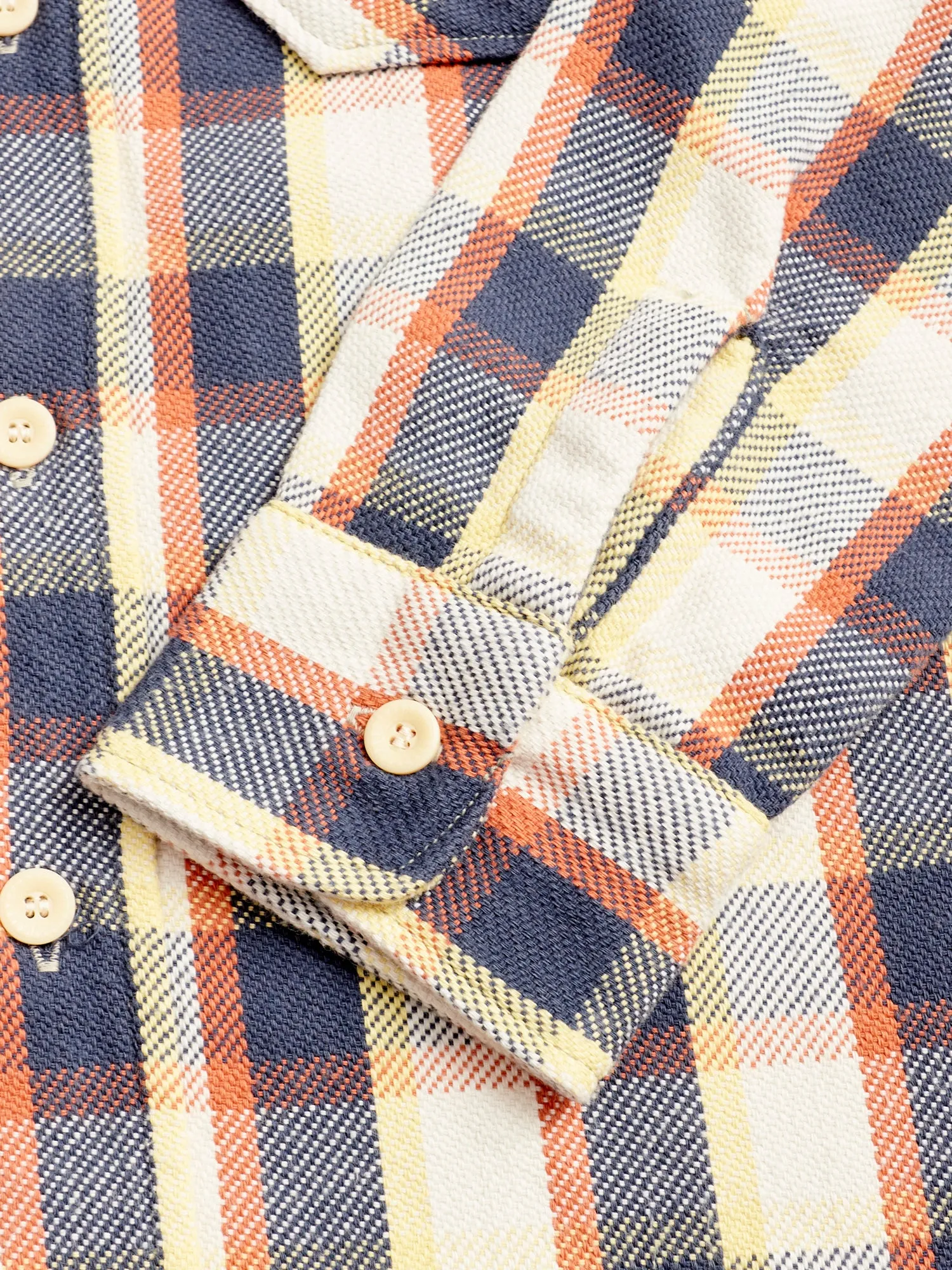 3104 Plaid Check Flannel Shirt in Navy