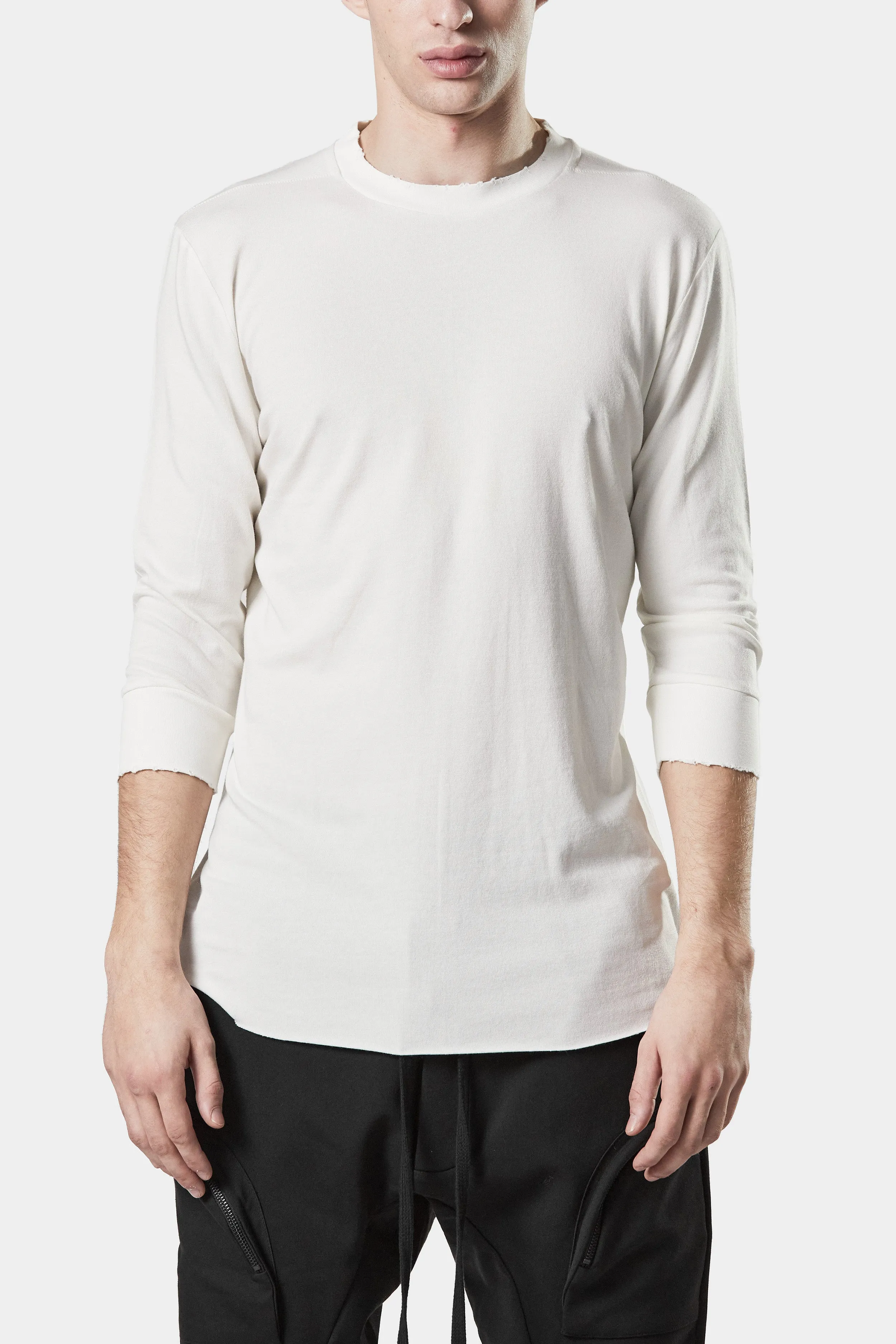 3/4 sleeve t-shirt, White