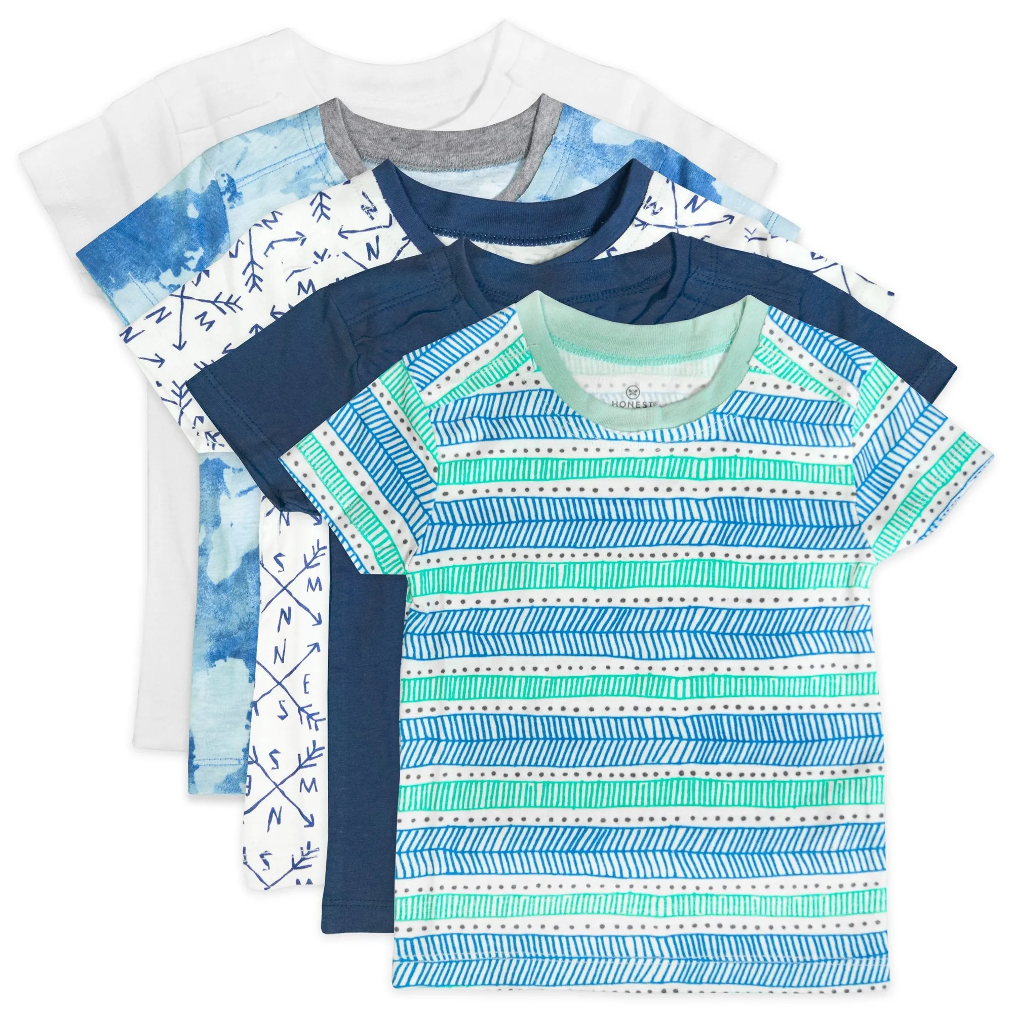 5-Pack Organic Cotton Short Sleeve T-Shirts