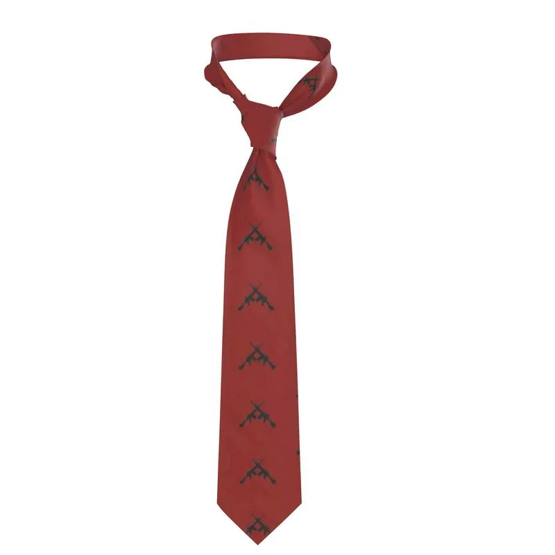 #502 cocknload Silk Tie gun print red