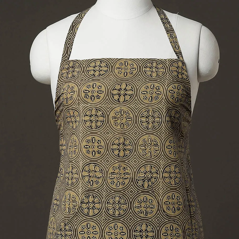 Ajrakh Block Printed Cotton Apron with Pocket