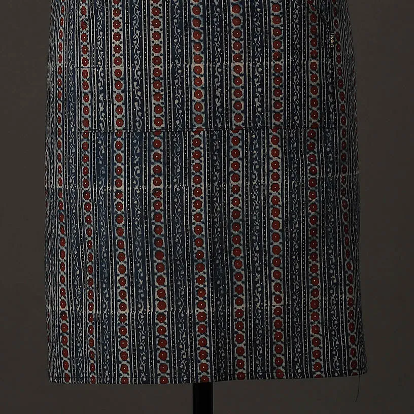 Ajrakh Block Printed Cotton Apron with Pocket