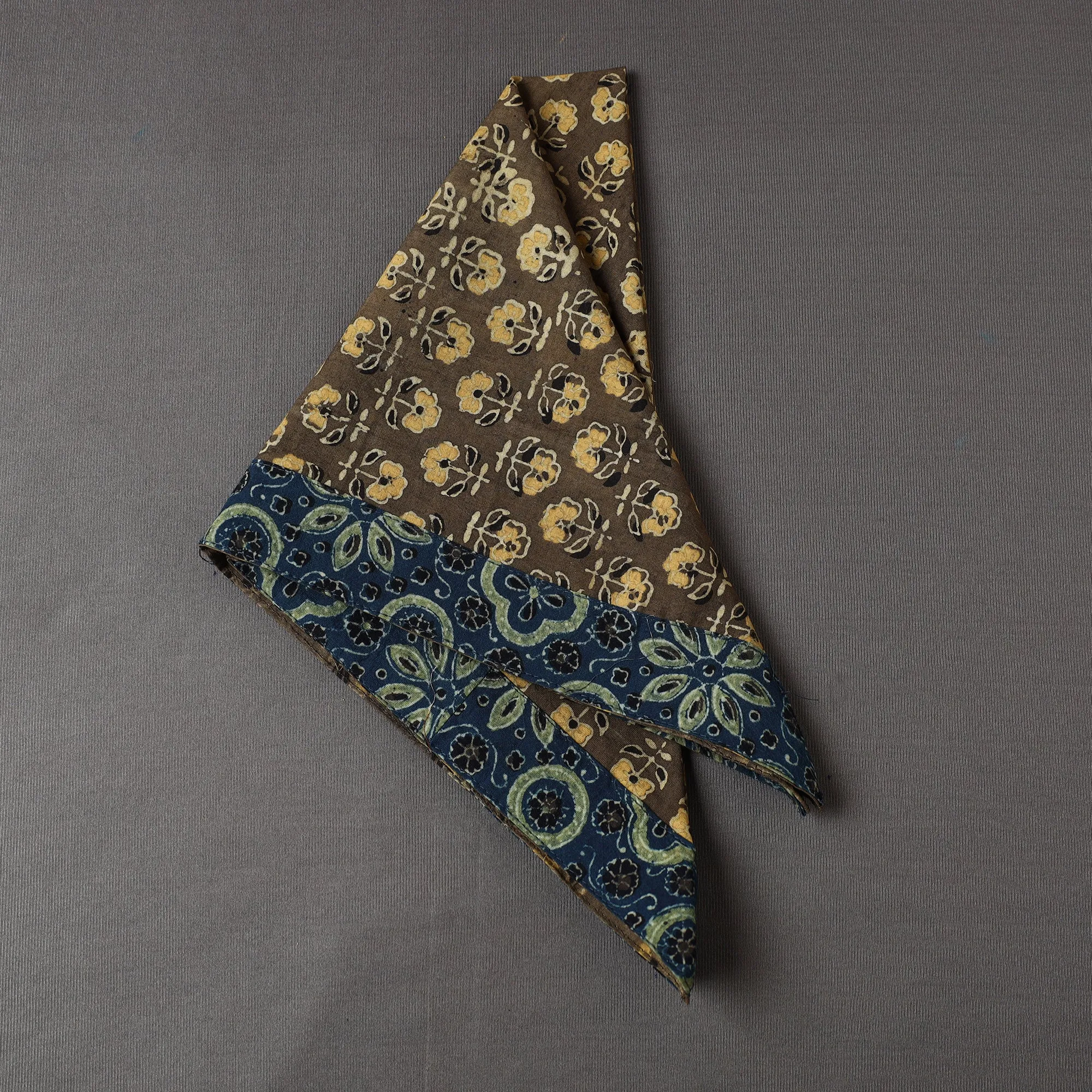 Ajrakh Block Printed Cotton Bandana