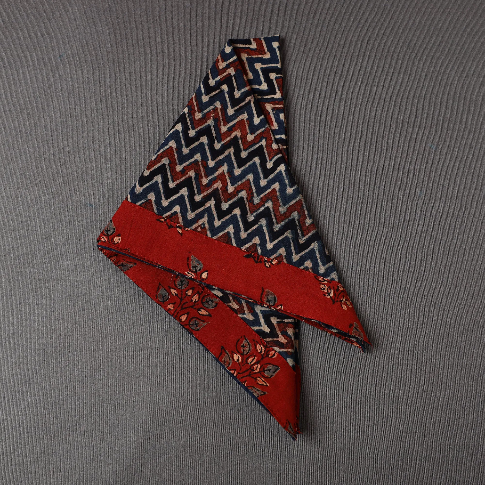 Ajrakh Block Printed Cotton Bandana