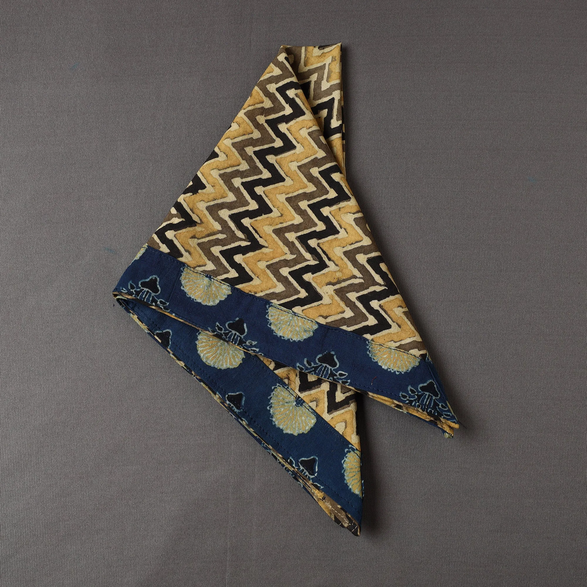 Ajrakh Block Printed Cotton Bandana