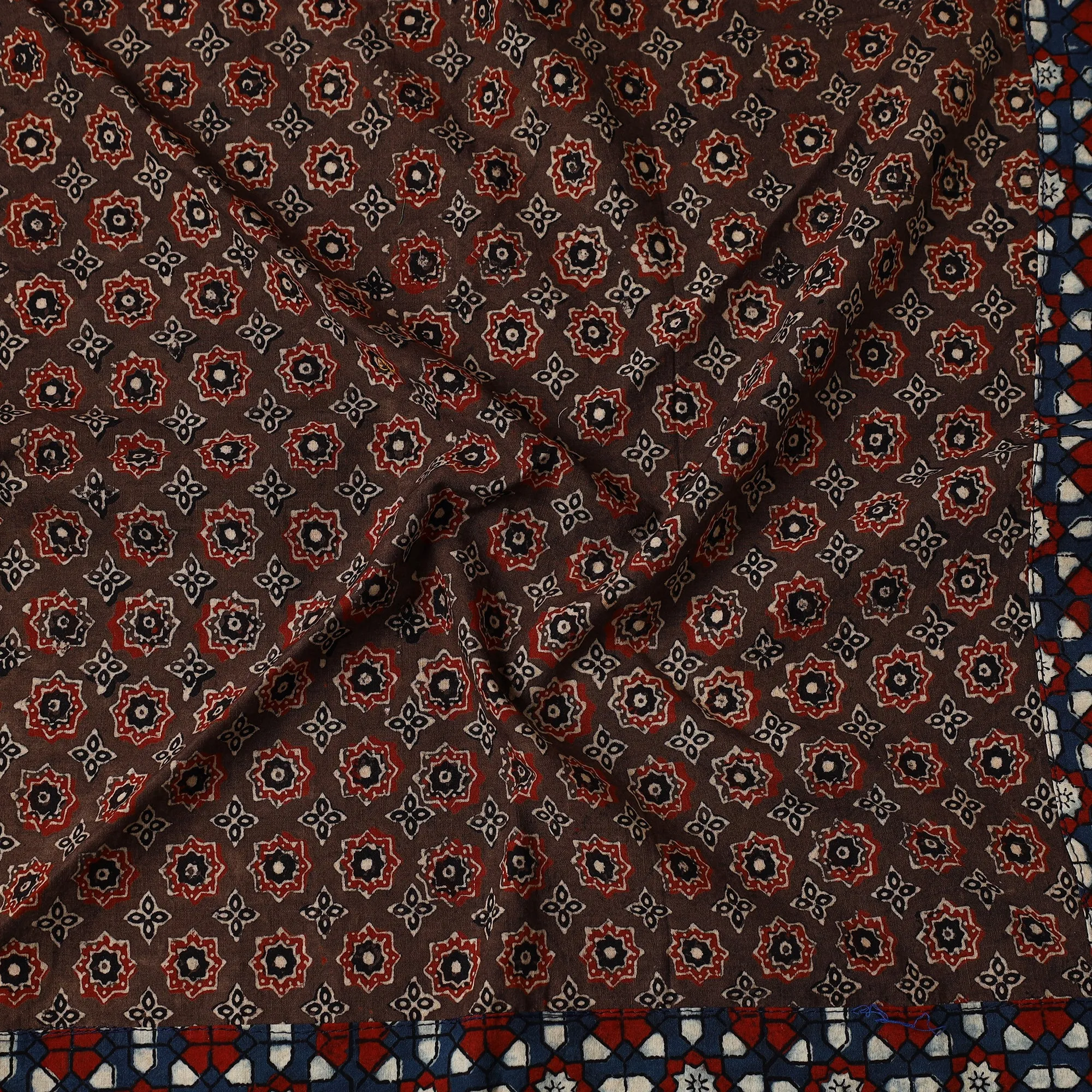 Ajrakh Block Printed Cotton Bandana