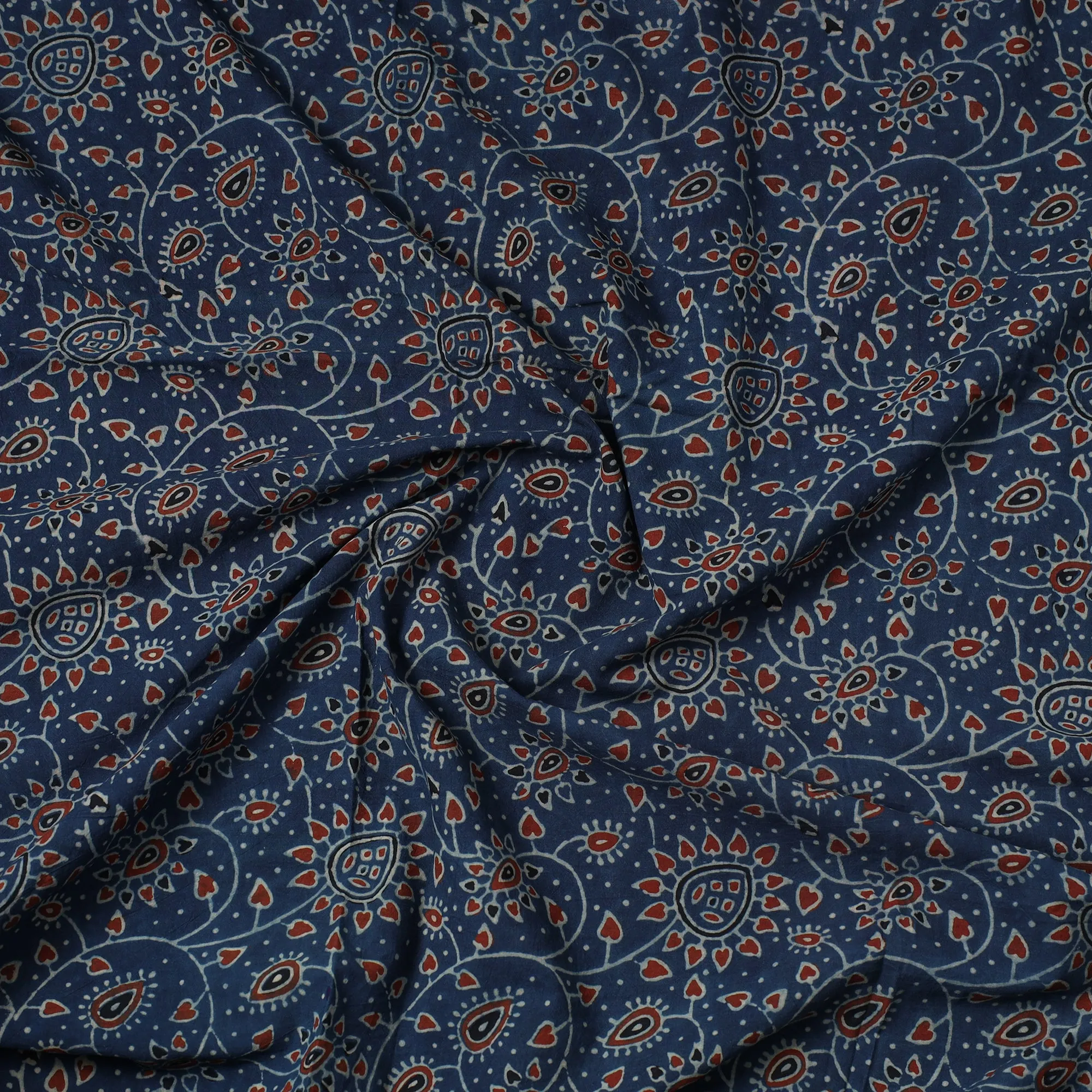 Ajrakh Block Printed Cotton Precut Fabric 08