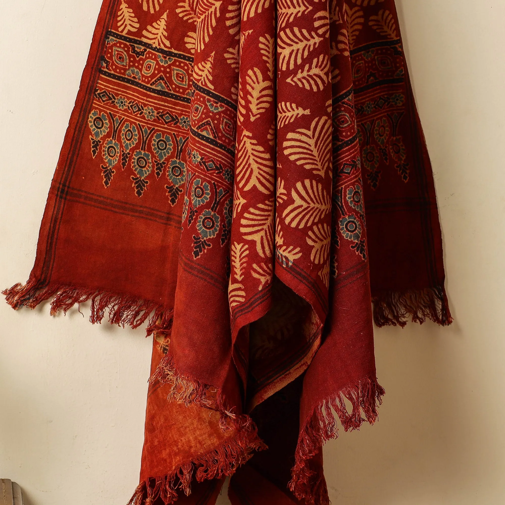 Ajrakh Block Printed Handloom Cotton Towel