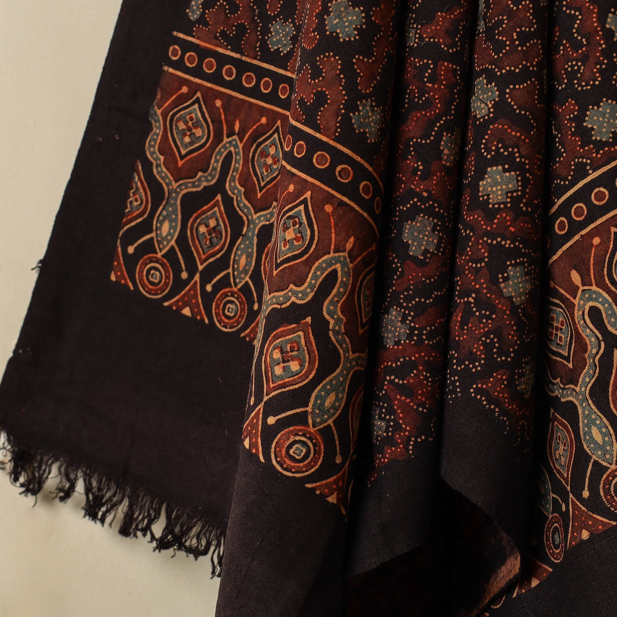 Ajrakh Block Printed Handloom Cotton Towel