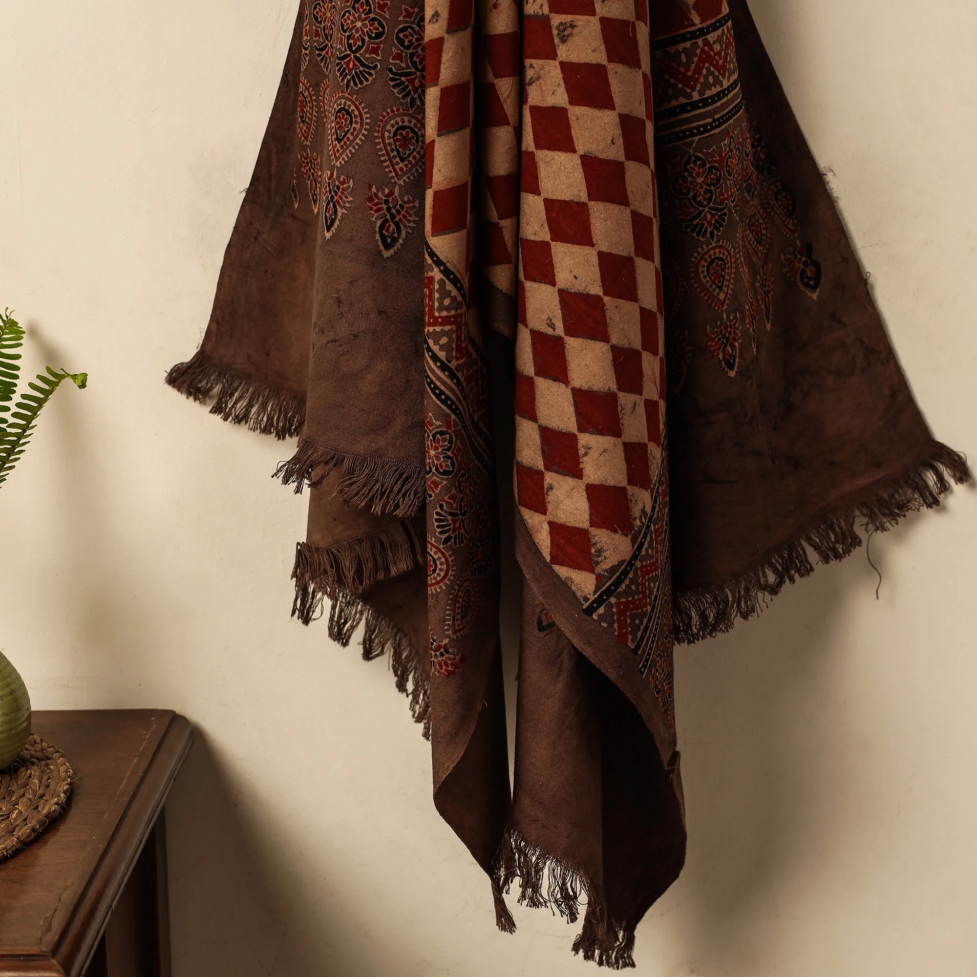 Ajrakh Block Printed Handloom Cotton Towel