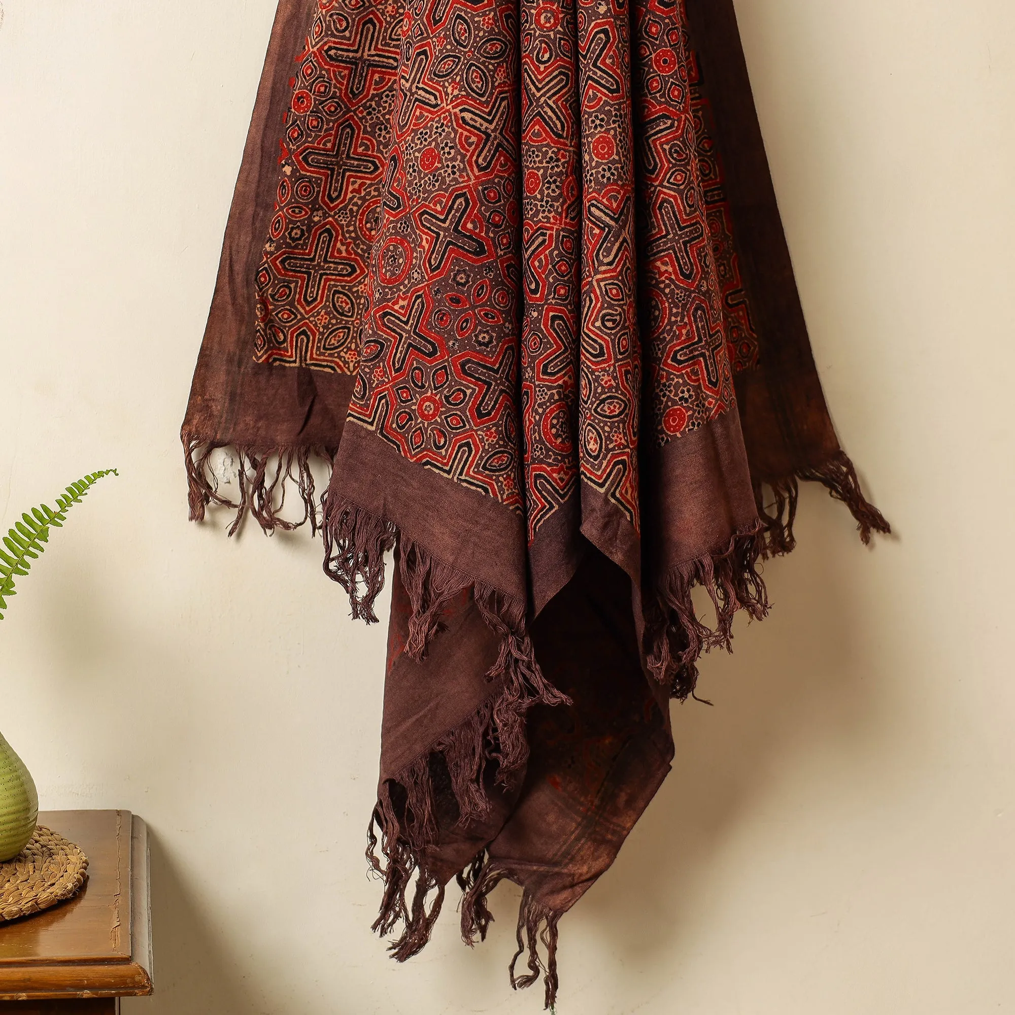 Ajrakh Block Printed Handloom Cotton Towel