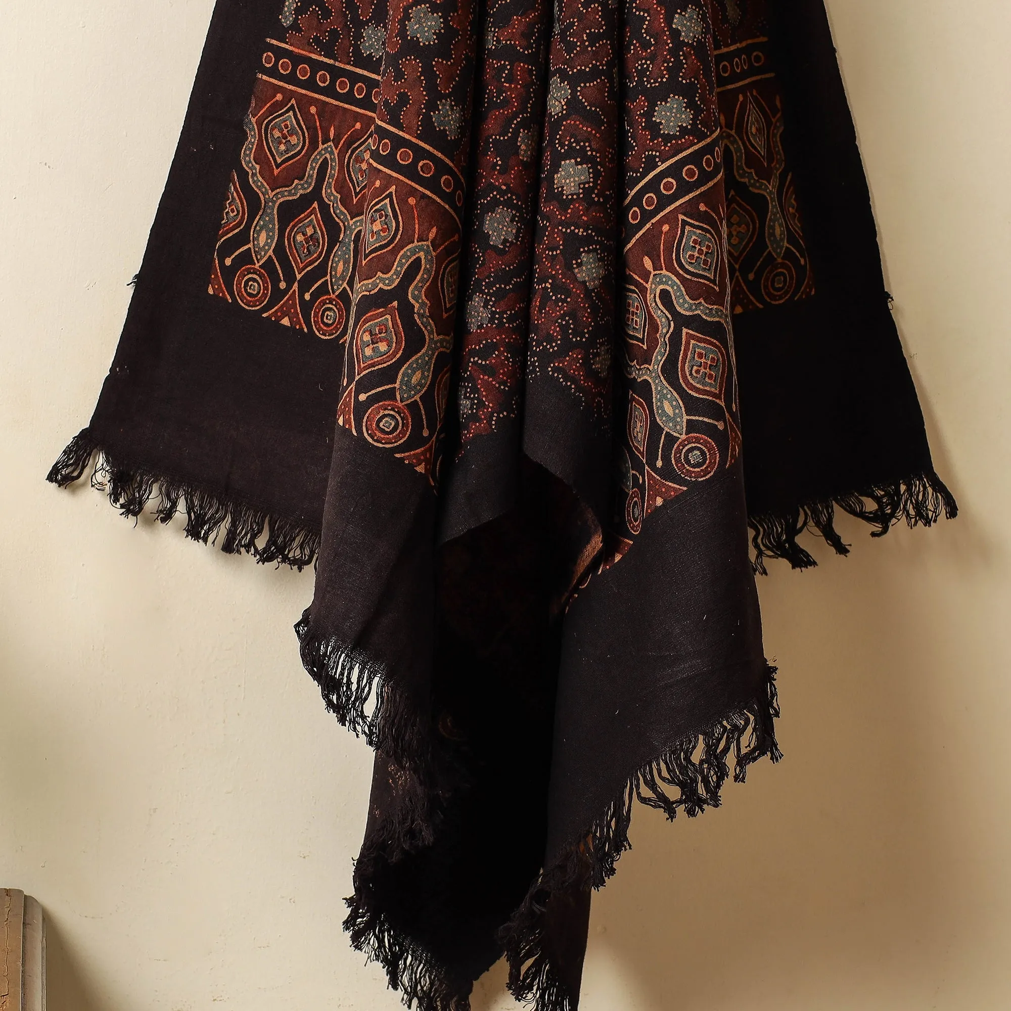 Ajrakh Block Printed Handloom Cotton Towel