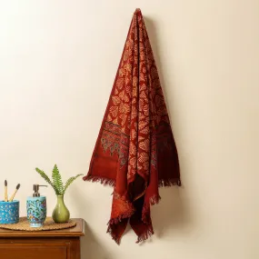 Ajrakh Block Printed Handloom Cotton Towel