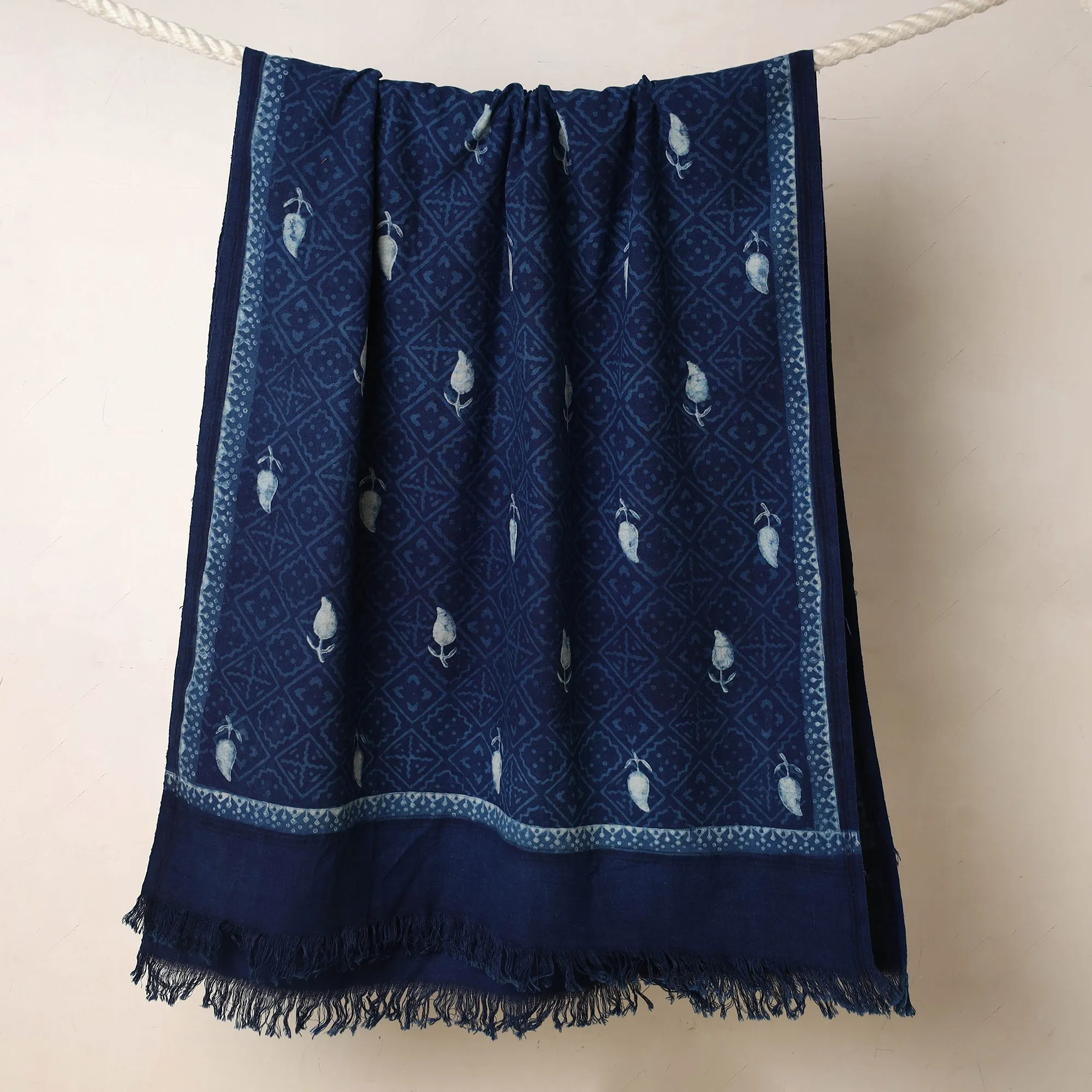 Akola Block Printed Pure Handloom Cotton Towel