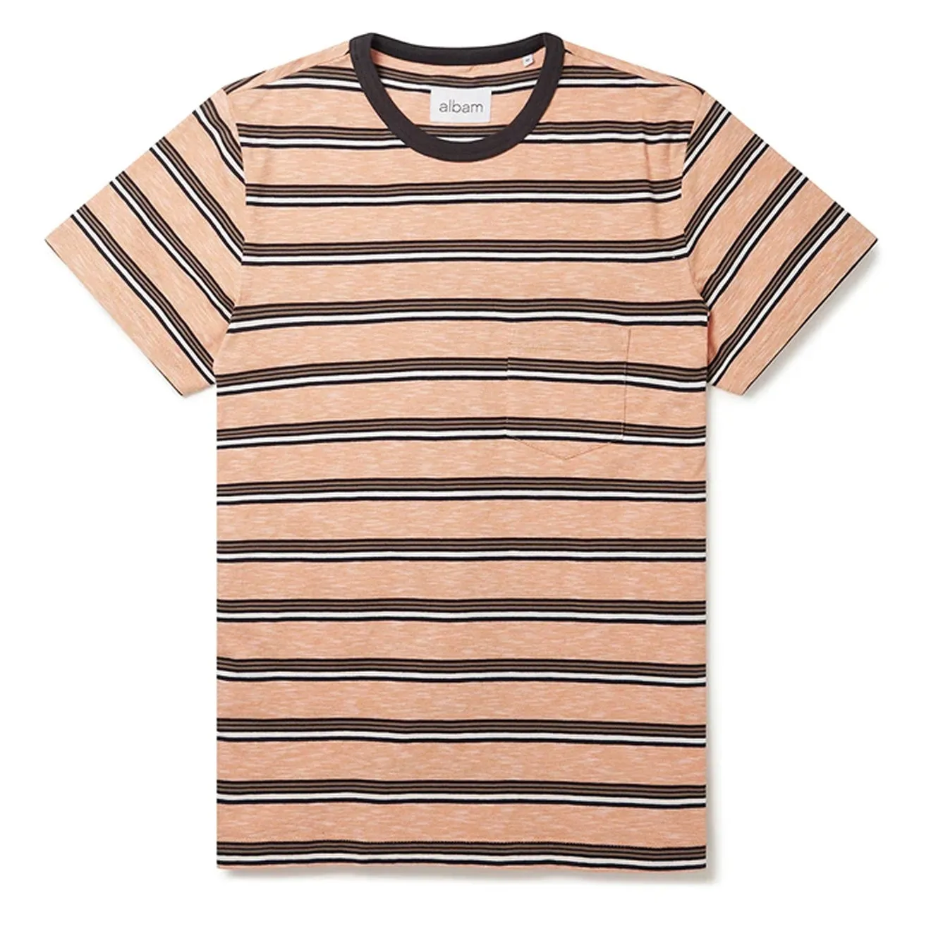 Albam Heritage Stripe T-Shirt Orange Stripe