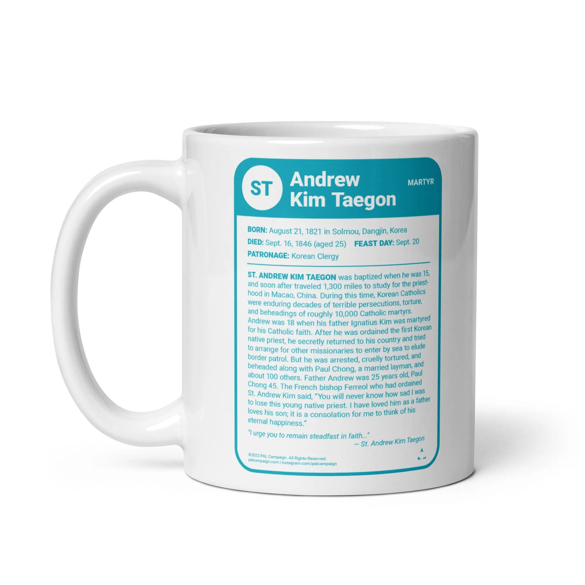 Andrew Kim Taegon Saint Card Mug