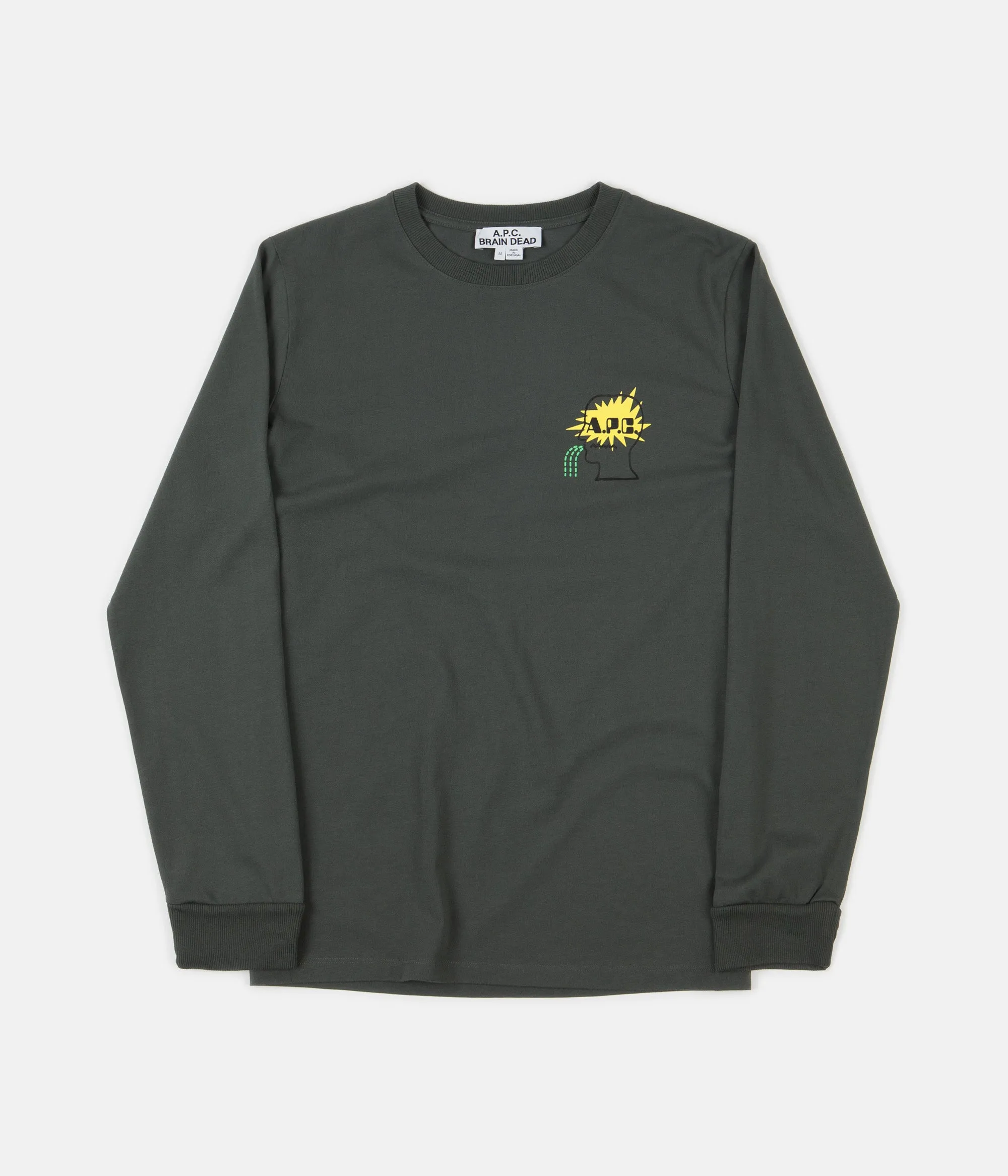 A.P.C. x Brain Dead Molly Long Sleeve T-Shirt - Green / Grey