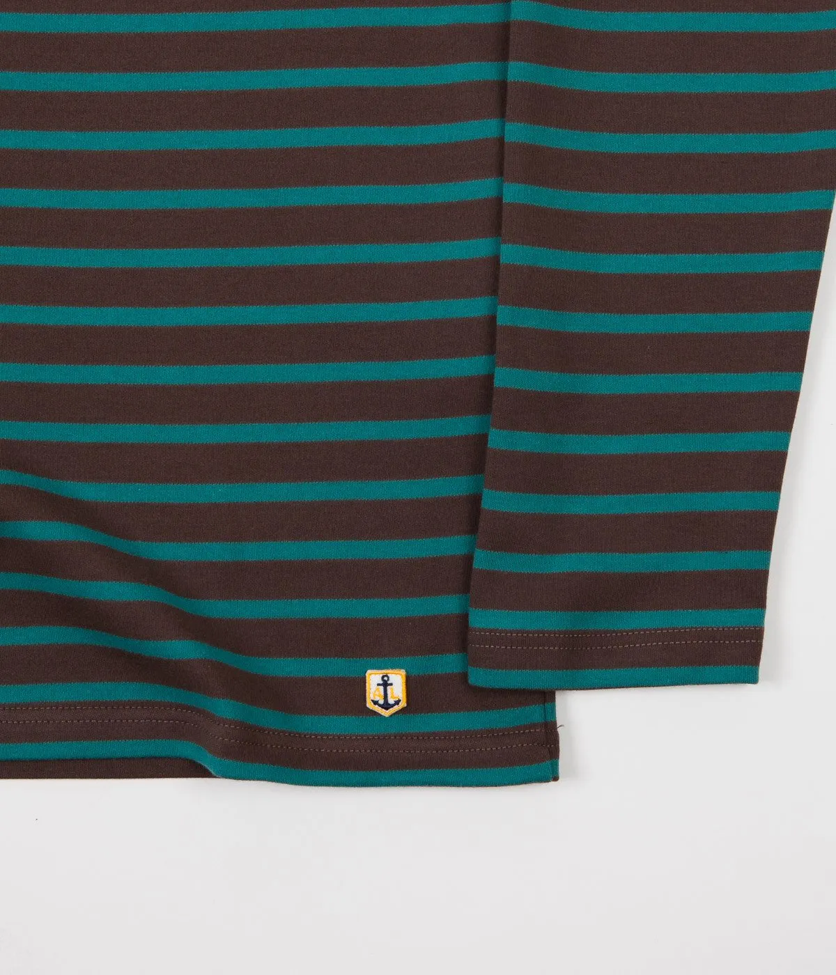 Armor Lux Breton Long Sleeve T-Shirt - Cartouche / Malachite