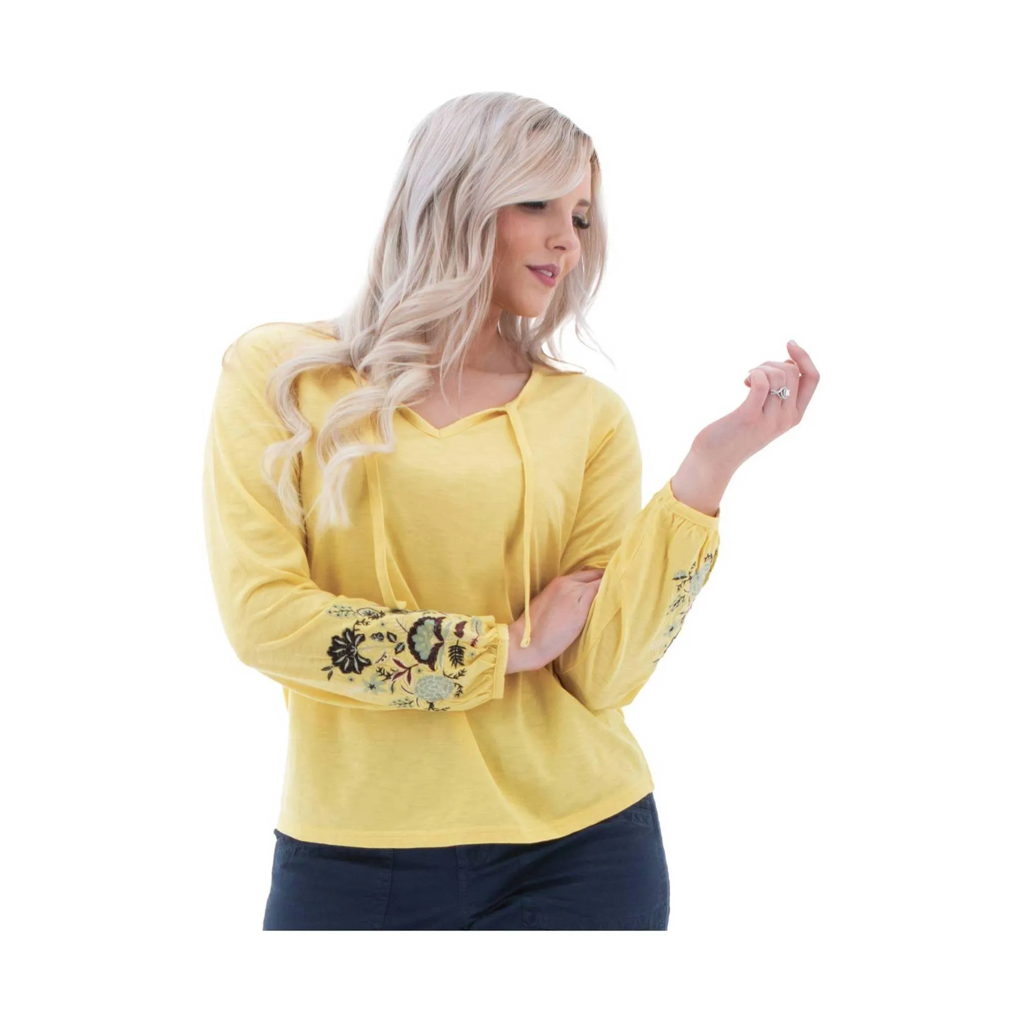 Aventura Women's Kateri Long Sleeve Top - Custard - ONLINE STORE CREDIT/EXCHANGE ONLY