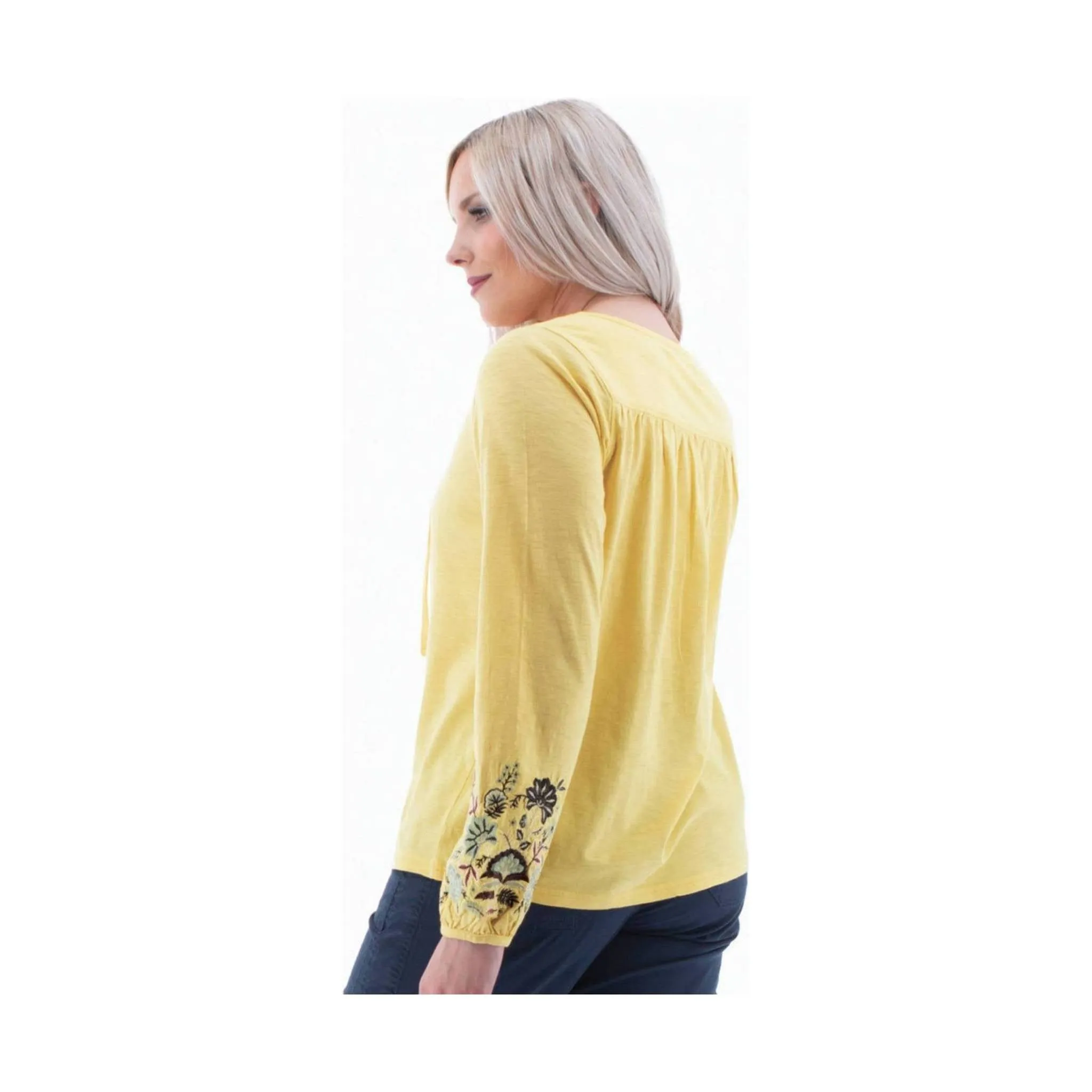 Aventura Women's Kateri Long Sleeve Top - Custard - ONLINE STORE CREDIT/EXCHANGE ONLY