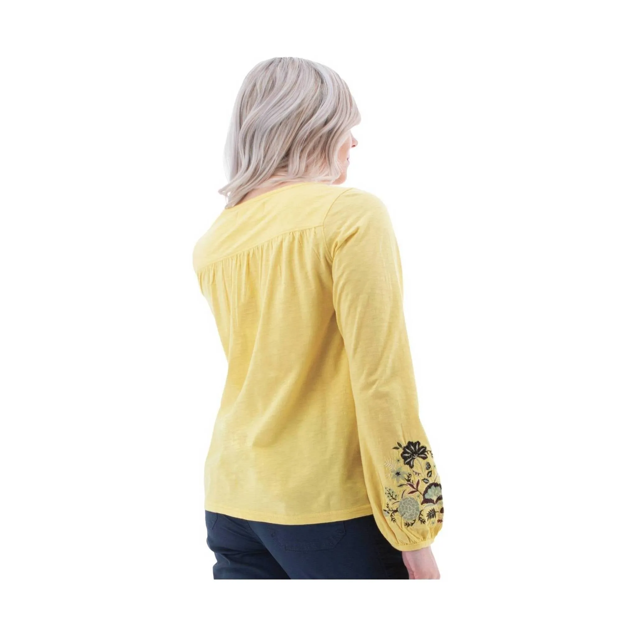 Aventura Women's Kateri Long Sleeve Top - Custard - ONLINE STORE CREDIT/EXCHANGE ONLY