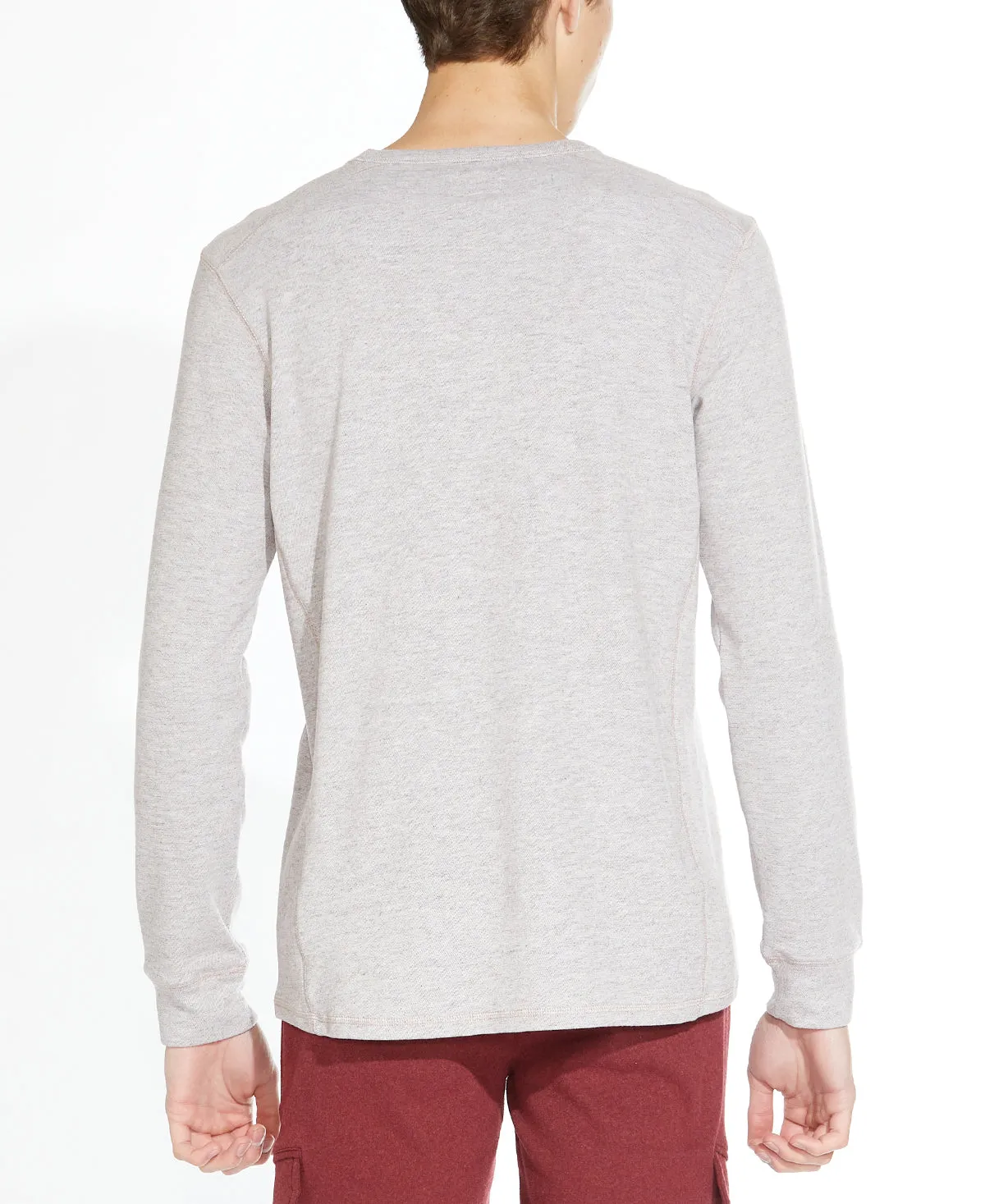 Baird Crewneck Long Sleeve Tee (Heather Rum Raisin)