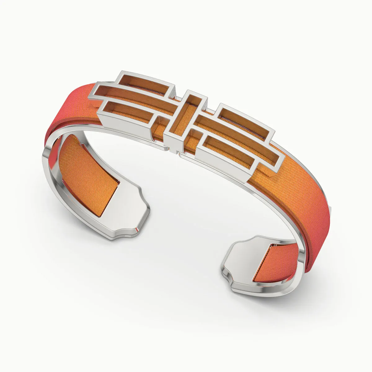 Ban Zu Silk Cuff - Sunset Orange