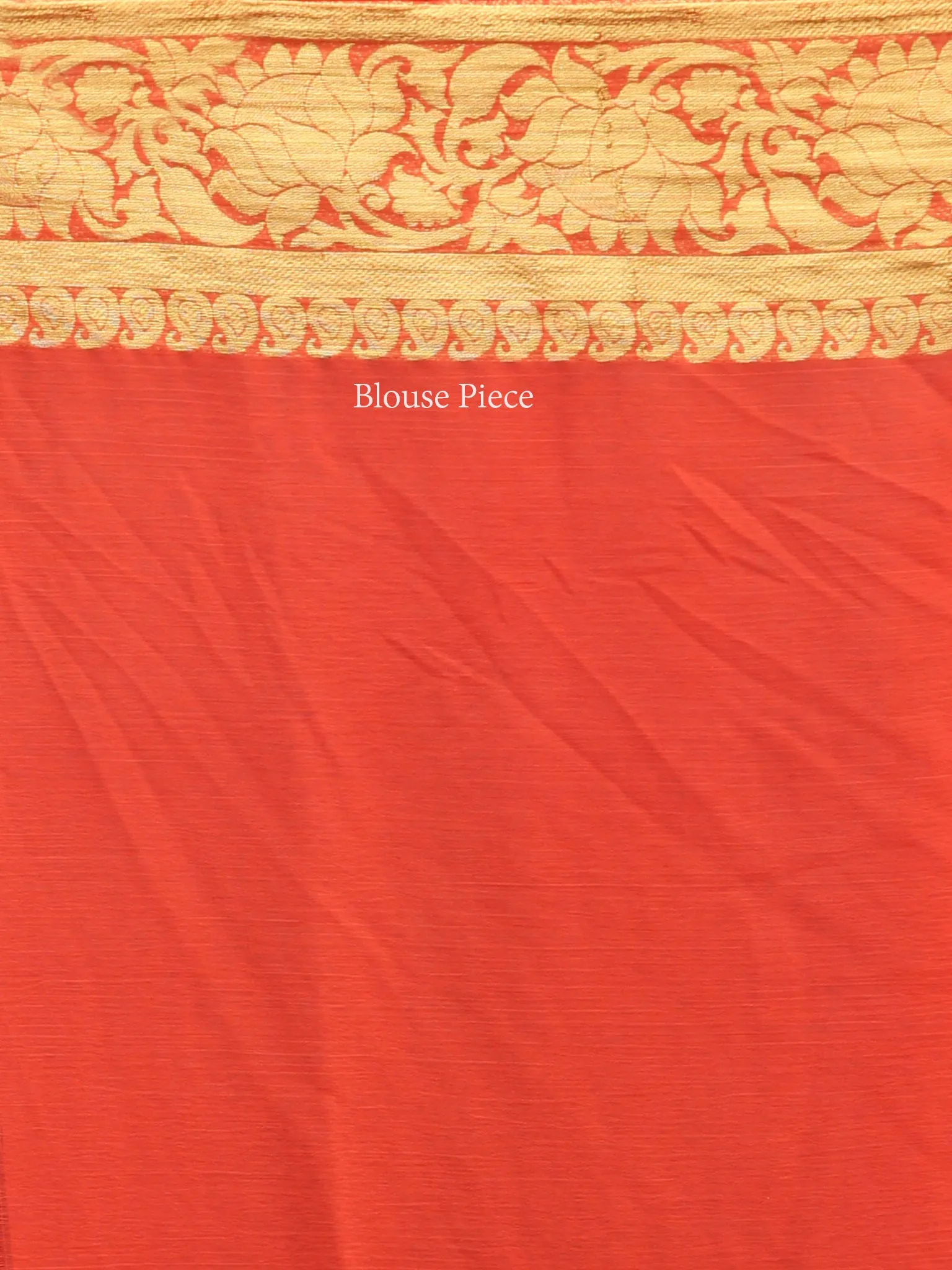 Banarasee Chiffon Saree With Golden Zari Weave - Coral & Gold - S031704402