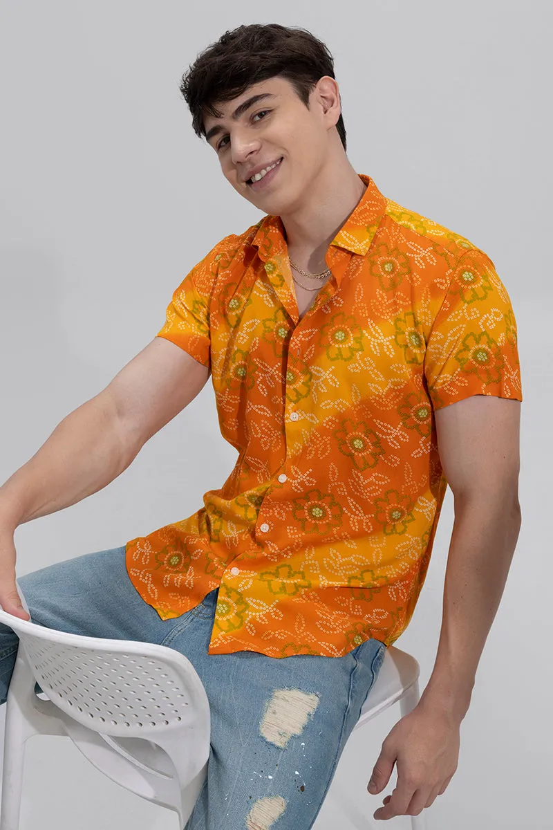 Bandhani Orange Shirt