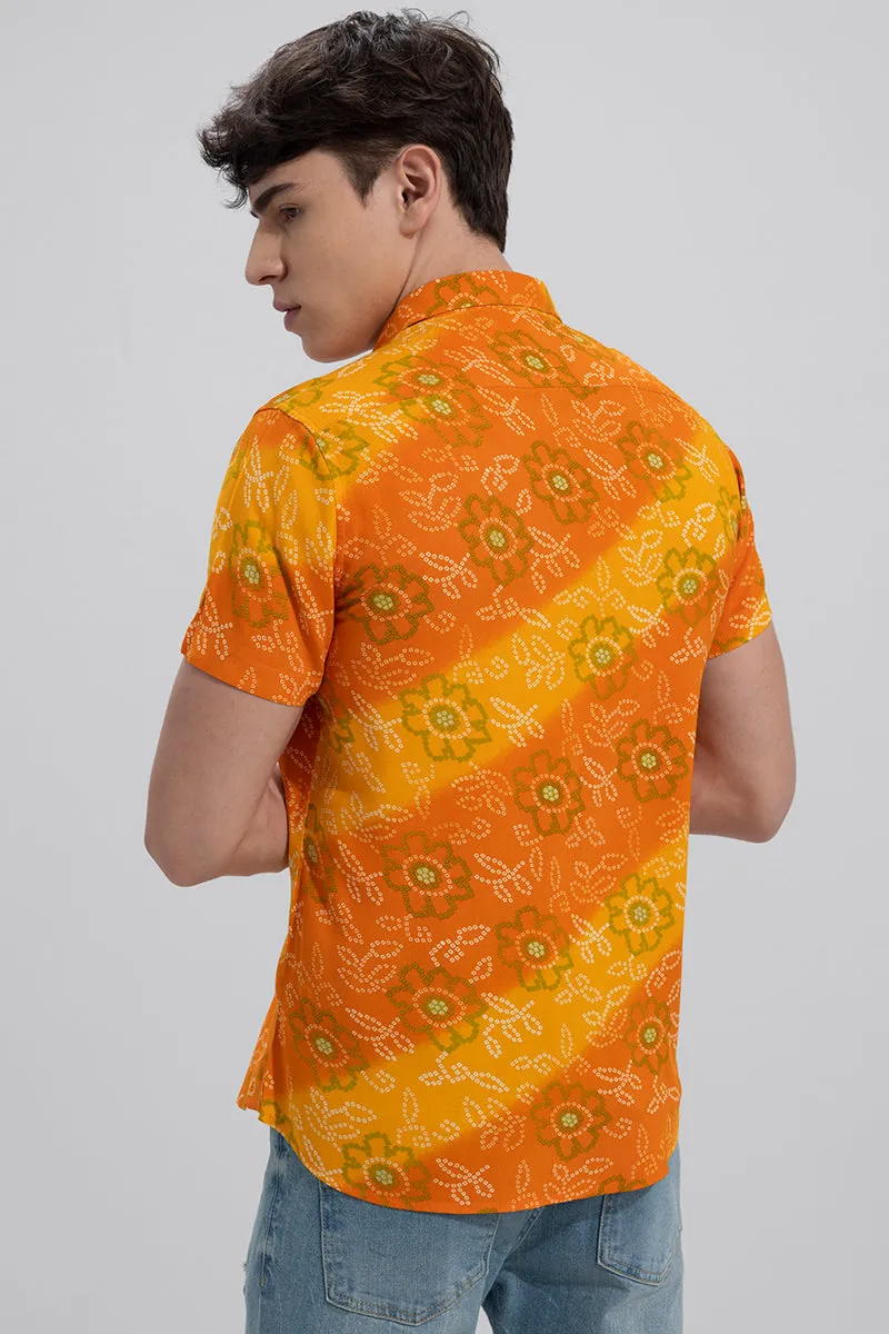 Bandhani Orange Shirt