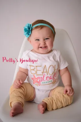 Beach Please bodysuit/Shirt -- Girls Summer Outfit -- Baby shower gift -- little girls vacation outfit -- Beach shirt