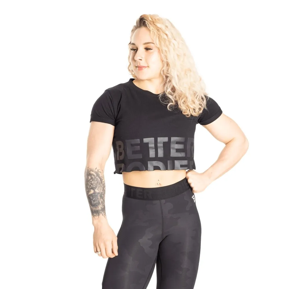 Better Bodies Astoria Cropped Tee - Black