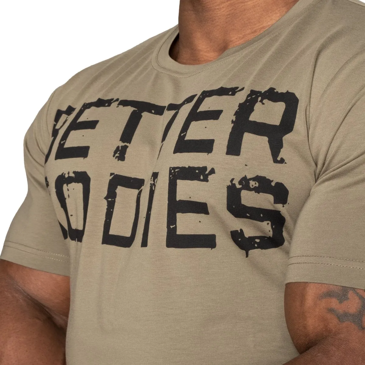 Better Bodies Basic Tapered Tee - Washed Green/Black