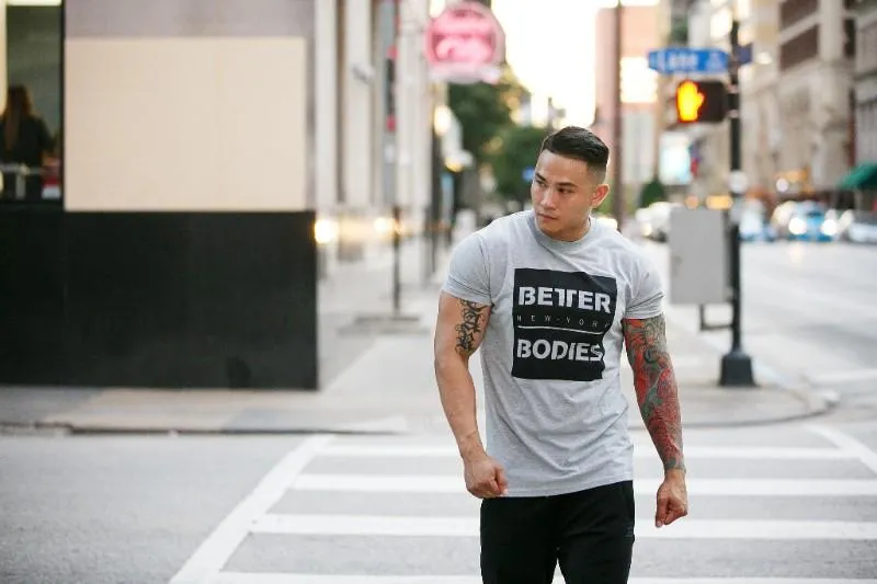 Better Bodies Casual Tee - Greymelange