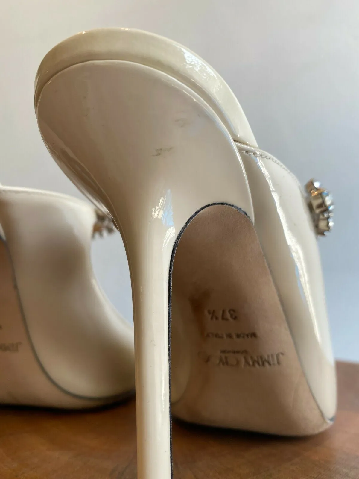 BING IVORY RHINESTONE MULE