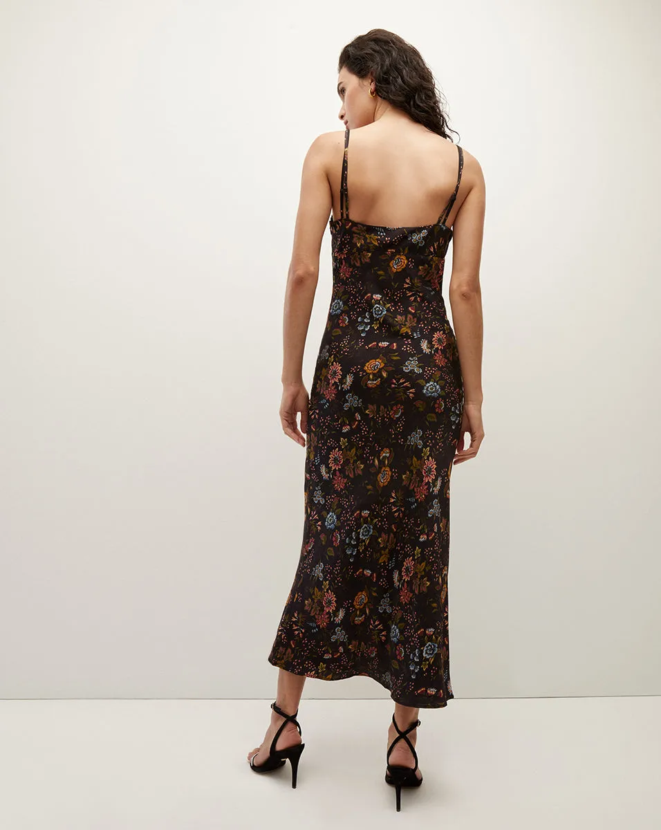 Bixie Floral Stretch-Silk Maxi Dress