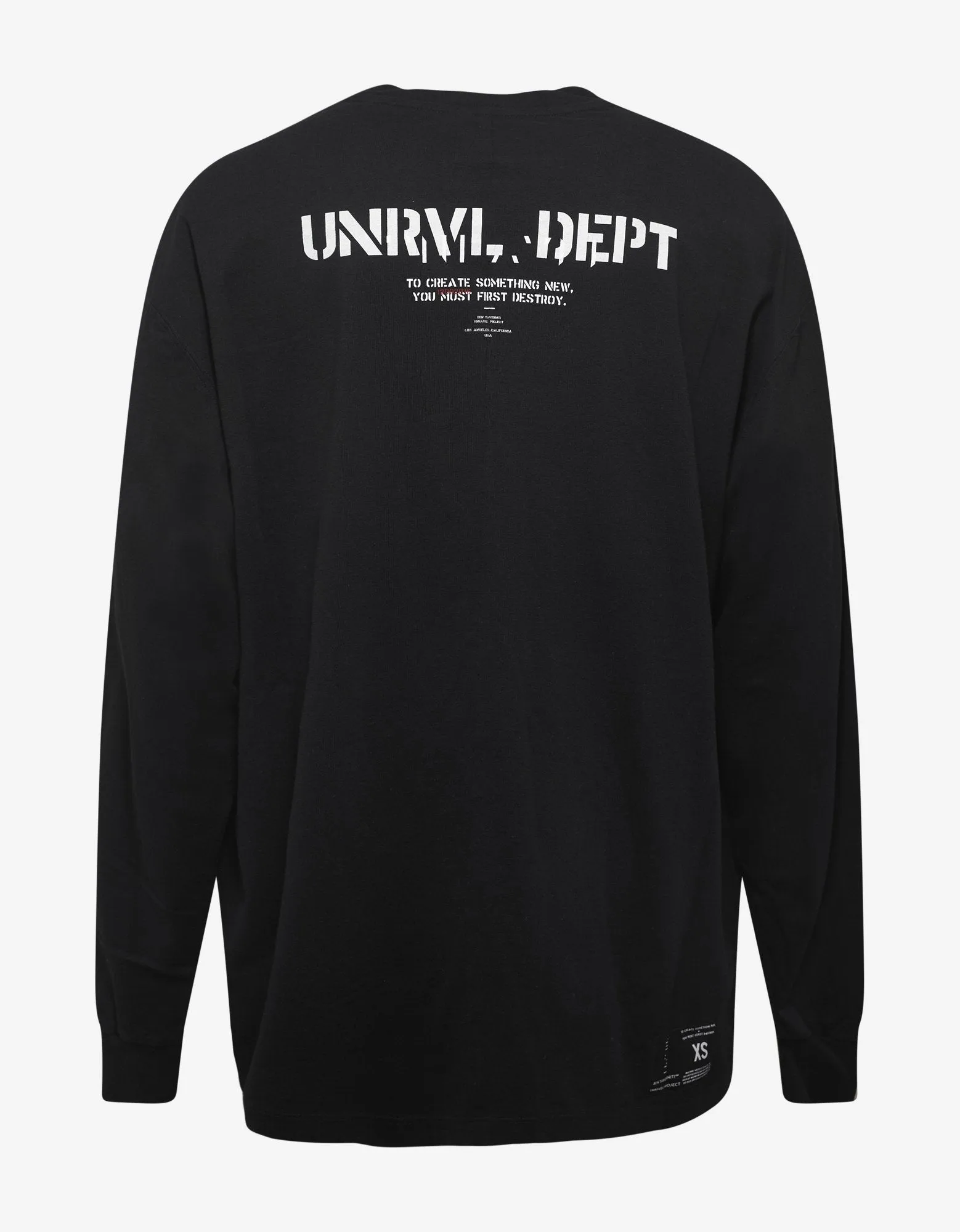 Black Printed Long Sleeve Skate T-Shirt