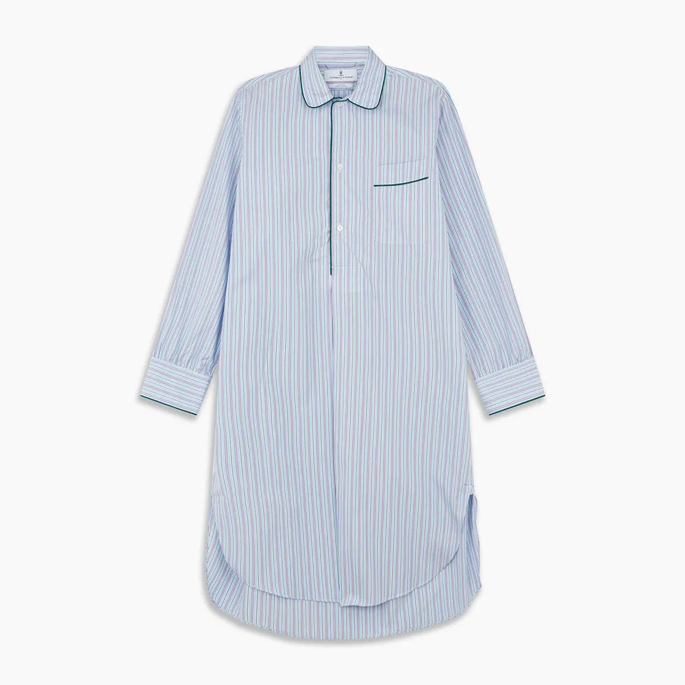 Blue, Purple & Green Stripe Nightshirt