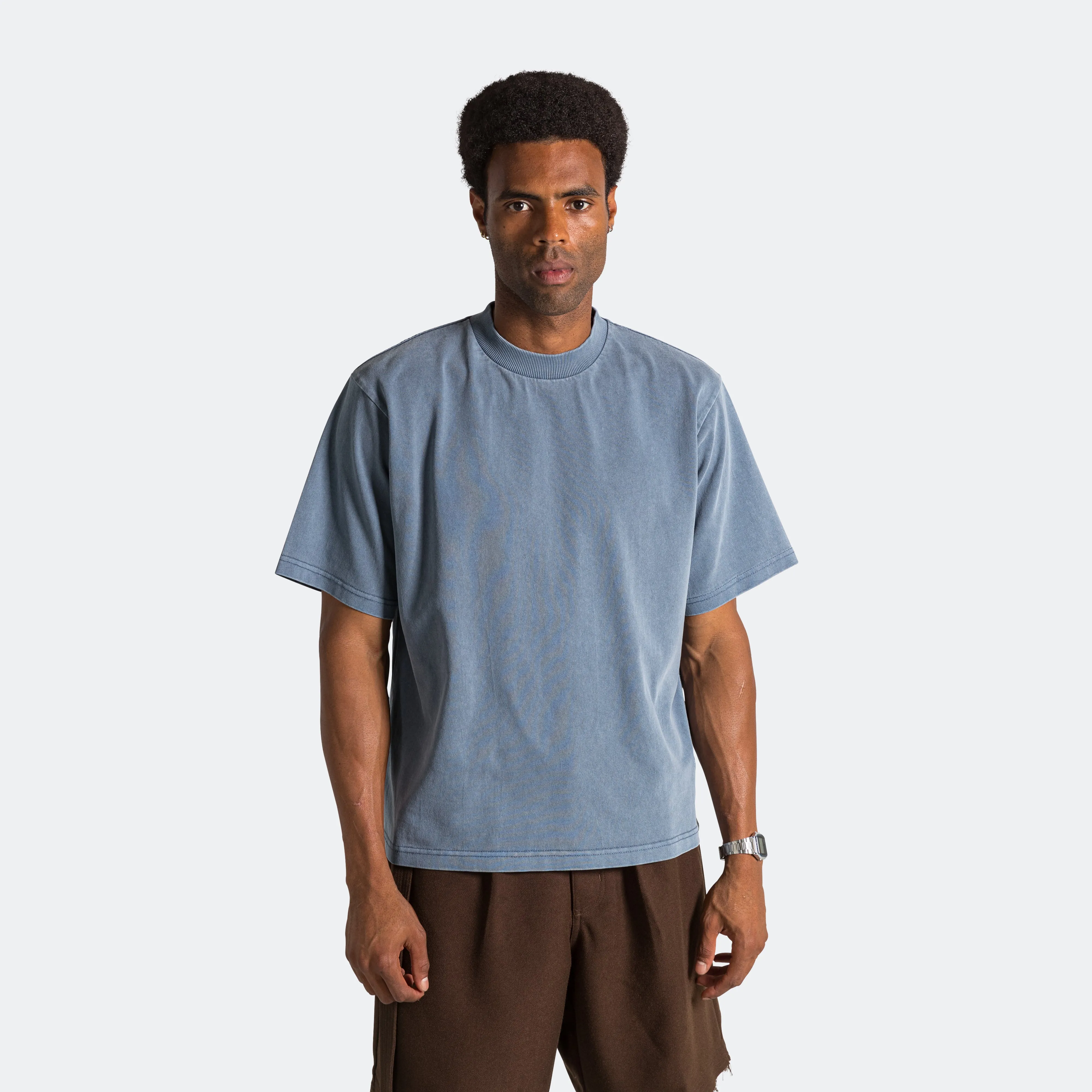 Boxy Tee - Steel Blue