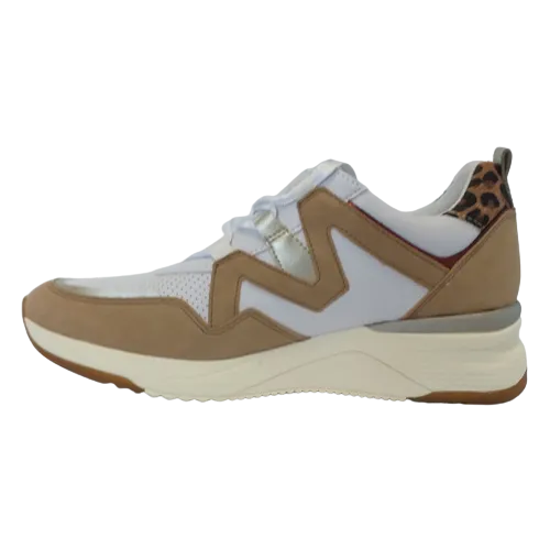 Bugatti Ladies Wedge Trainers - 431-A2L01 - Beige